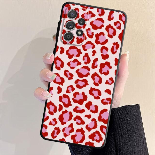 Funda de Flor Linda Para Samsung Galaxy A71 A31 A51 A32 A72 A52 A23 A13 A33 A21s A22 A53 A11 A52s A12 Cubierta Suave Negra Mate Armor