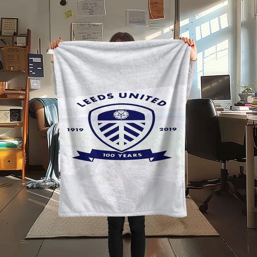 Leeds Soccer Blanket, High Quality Comfortable for All Seasons, Home Decor, Warmth and Comfort