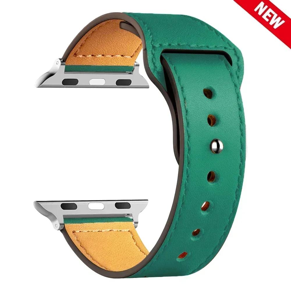 Sport Loop Leather Band For Watch Straps 41mm/45mm 42mm 46mm 40-44mm Bracelet iWatch Series 10 9 8 7 4 5 6 Se Ultra 2 49mm