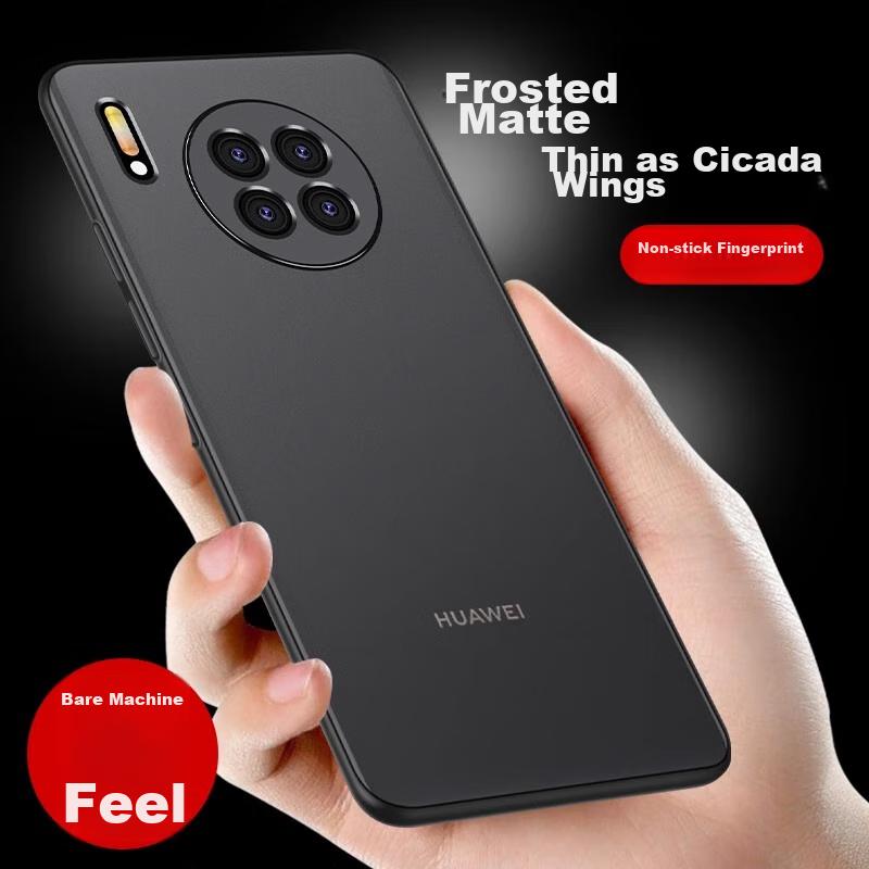 Eddga Ultra-Thin Frosted Semi-Transparent Camera Full Protection Shockproof Skin-Friendly Case for Huawei Mate30 Smartphone Translucent White]