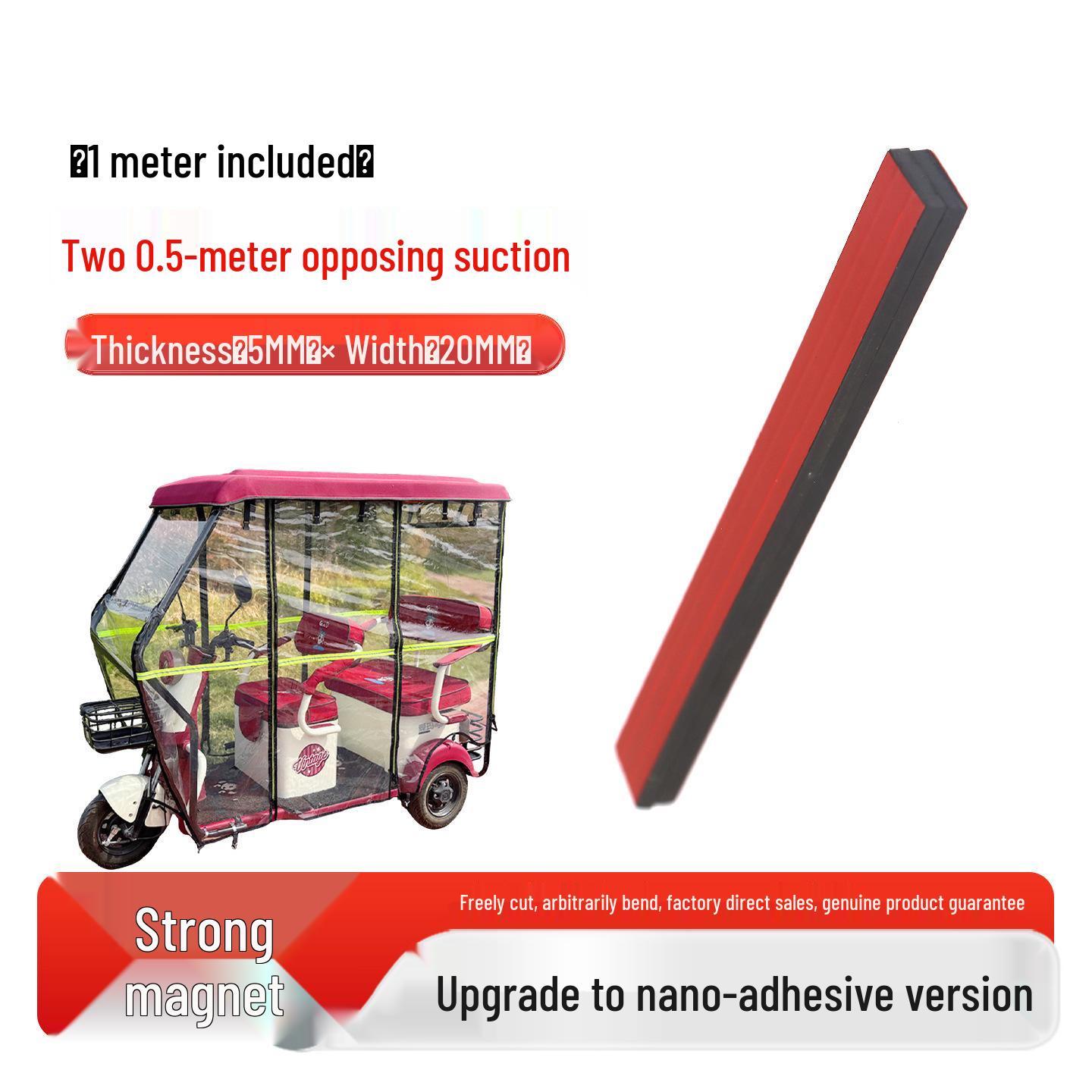 

Electric Tricycle Magnet Strip Rain Cover with Adhesive Seals