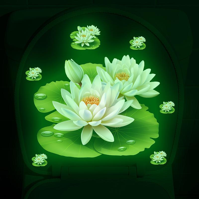 Noctilucous Wall Sticker Bathroom Toilet Decor Living Room Cabinet Refrigerator Home Decoration Decals Stickers