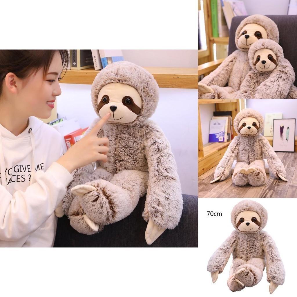 Adorable 50/70cm Sloth Plush Stuffed Toy Animal Soft Doll Perfect For Kids Gifts