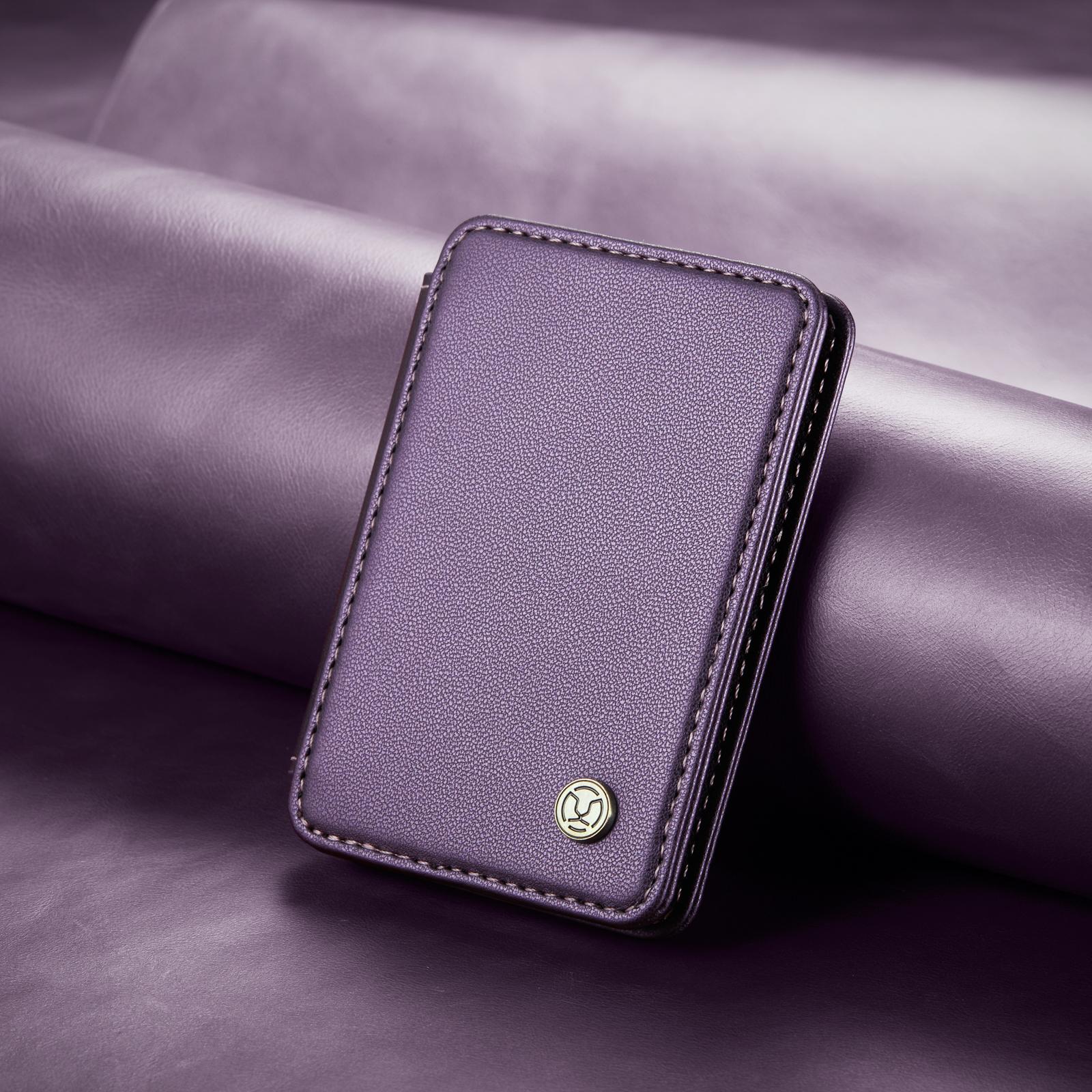 

RFID Shielded PU Leather Credit Card Magnetic Wallet 3 Card Slot with Strong Magnetic Accessories ID Card Clip Wallet Cases фіолетовий