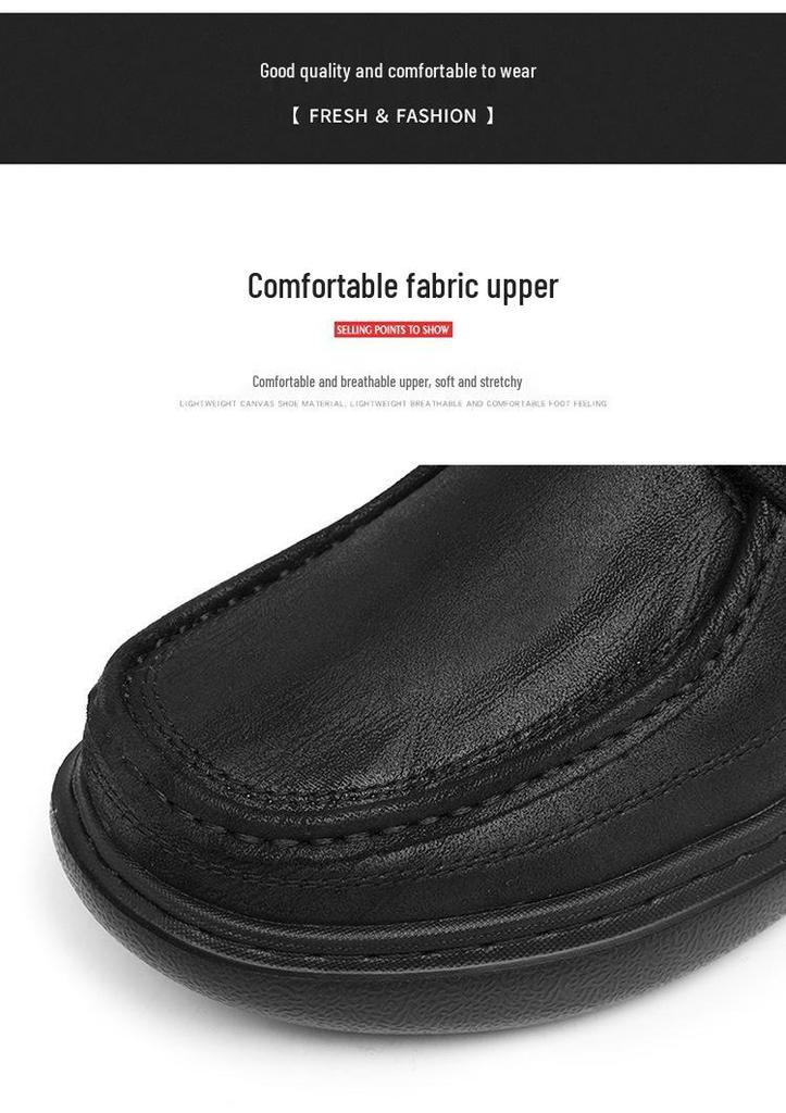 2026 Matte Leather Men's Casual Shoes - Lightweight, Wear-Resistant, Retro Style with Thick Sole - Trendy Spring Driving Footwear