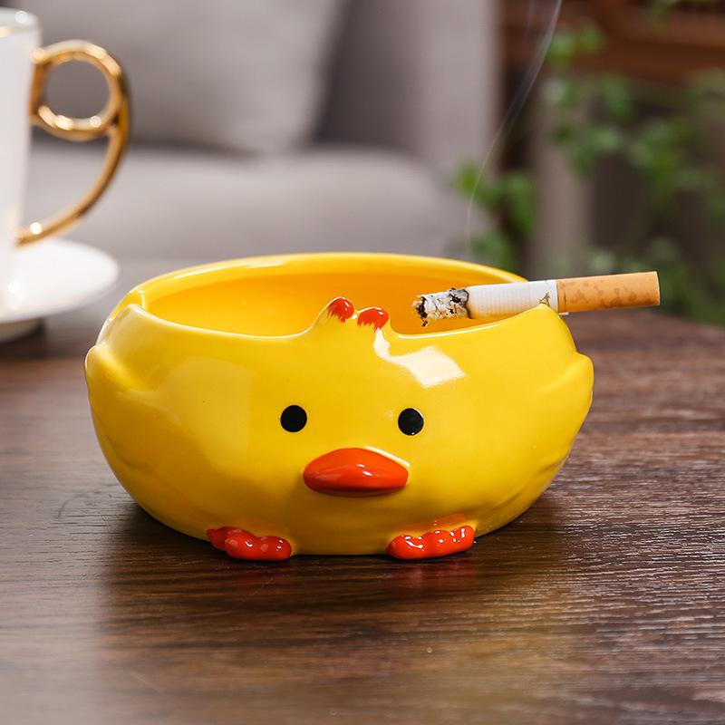 Ashtray Creative Cute Duck Cartoon Small Animal Home Living Room Bedroom Office