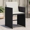 VidaXL Set of 4 Garden Chairs with Cushions, Patio Seats, Balcony Chairs, Outdoor Patio Furniture, Black 4007455
