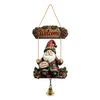 Welcoming Gift for Gardeners Wooden Gnome Door Hanger with Bell, Country Garden Welcome Sign Outdoor Hanging Swing Wall Plaque, Farmhouse Ornament