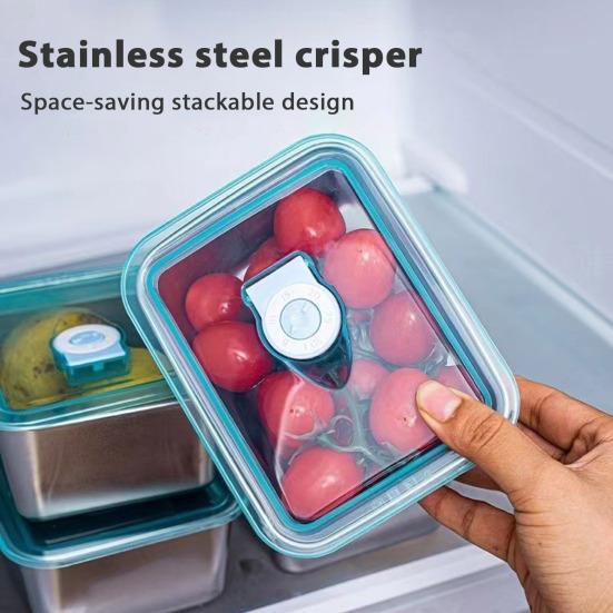 1/6Pcs Stainless Steel Bento Storage Box Leak-proof Stackable Design Snack Container with Lid Lunch Container