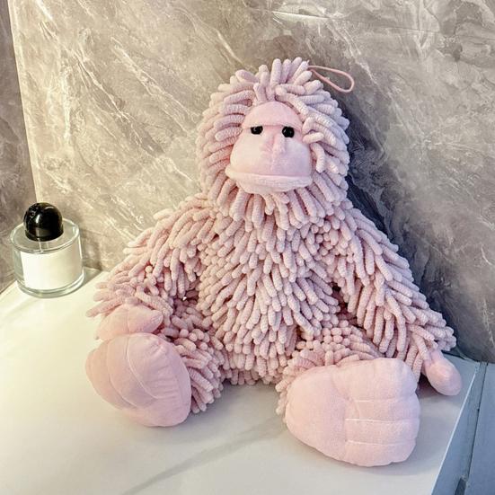 Gorilla Doll Hand Towel Chenille Fuzzy Animal Decorative Towel Absorbent Cute