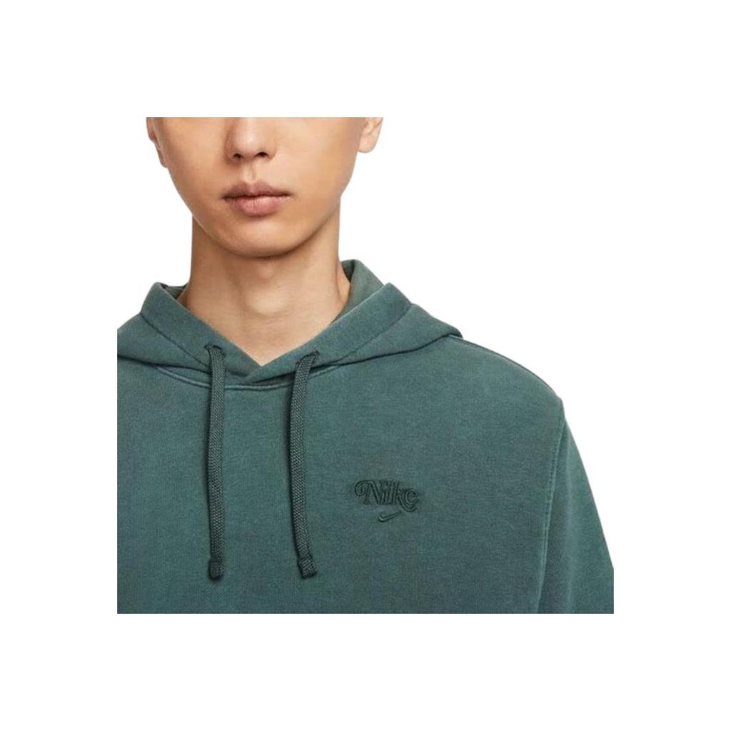 Nike Sports Lifestyle Series Solid Color Breathable Loose Fit Hooded Pullover Long Sleeve Sweatshirt Men sweatshirt Green HQ4954338