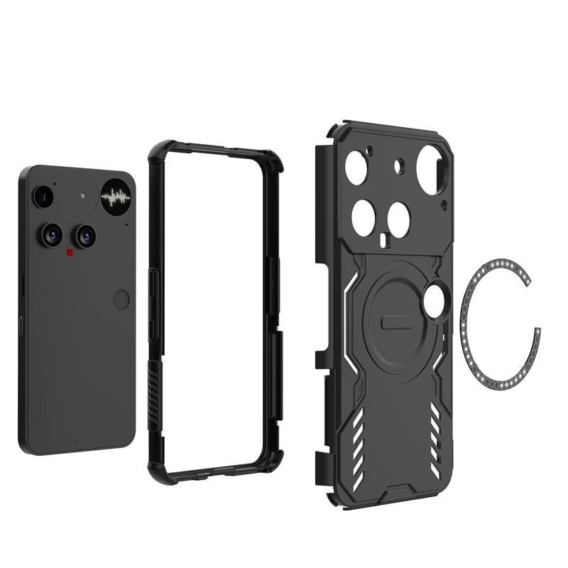 Für Nothing Phone 3 Hülle Nothing Phone 3a Pro Stoßfest Magnetische Adsorption Kabelloses Laden Rückseite Für Nothing Phone 3 Hülle
