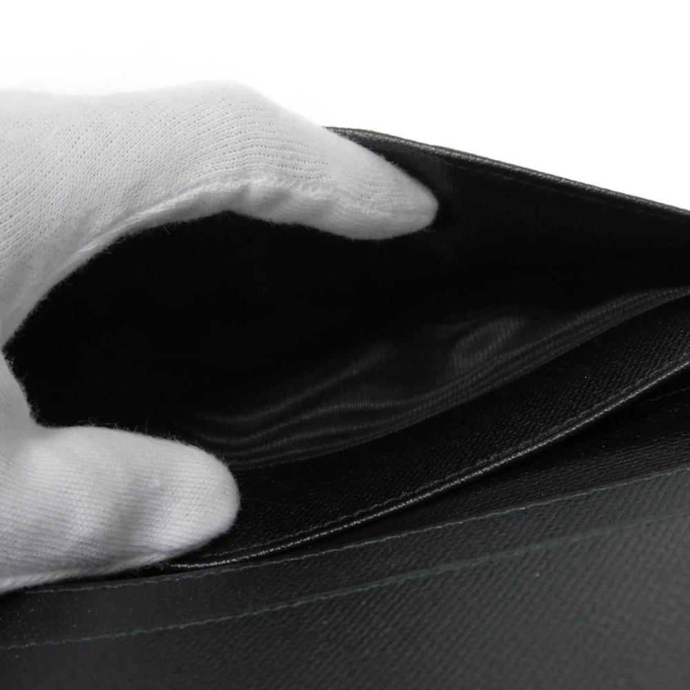 Used 10097 COCO Button Long Flap Wallet A20905 7940 Excellent Condition CC Mark Calfskin Enamel 9th Series COCO Mark
