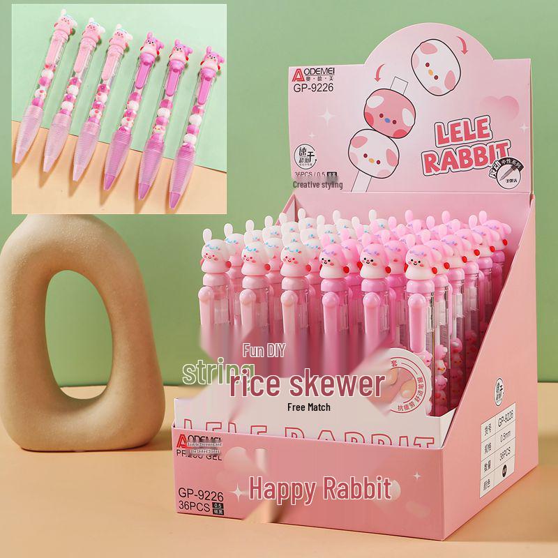 36-Piece Fun DIY Clickable Black Pens, 0.5mm, Creative Interlocking Design for Students
