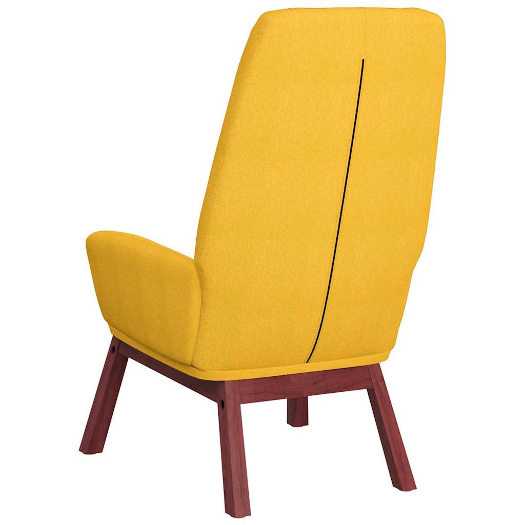 Recliner Chair with Ottoman Mustard Yellow Fabric