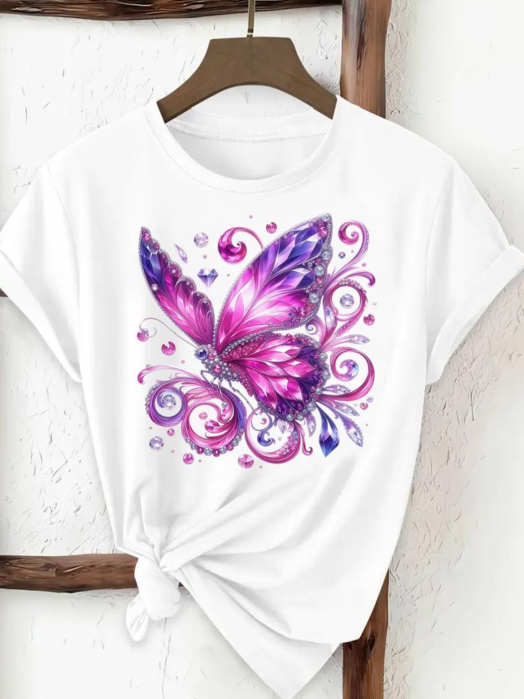 (Asian Size) love heart lovely Print Female Clothing T Shirt Woman Women Fashion Tee Top Short Sleeve Graphic T-shirts