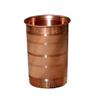 Verre à boire de luxe en cuivre Nirmal Ganga 250 ml | Gobelet à eau en cuivre pur | Vaisselle en métal premium | Lot de 1