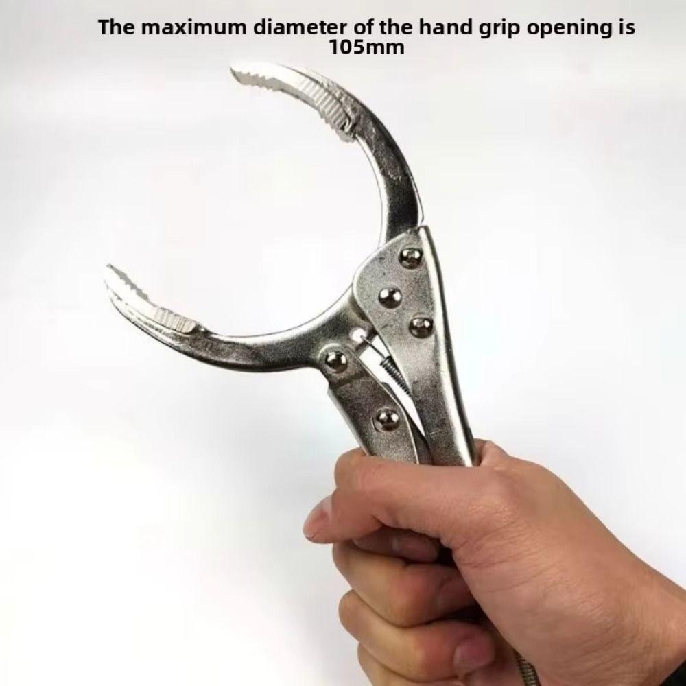 Adjustable Oil Filter Wrench Locking Grip 50mm-110mm Range Filter Removal Tool Hand-held Professional Oil Change Clamp