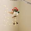 Christmas Plush Bird Ornaments With Lovely Santa Outfit And Bells For Christmas Tree Home Holiday Decoration