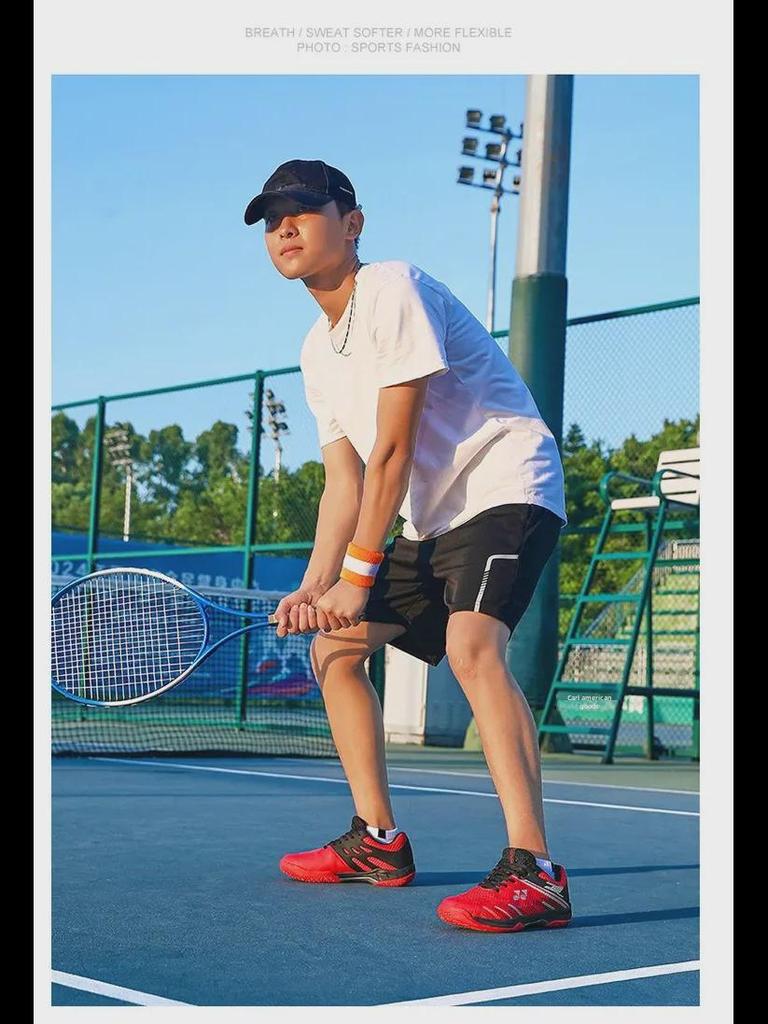 Men's Large Size Cross-Border Badminton & Tennis Training Shoes with Cowhide Sole