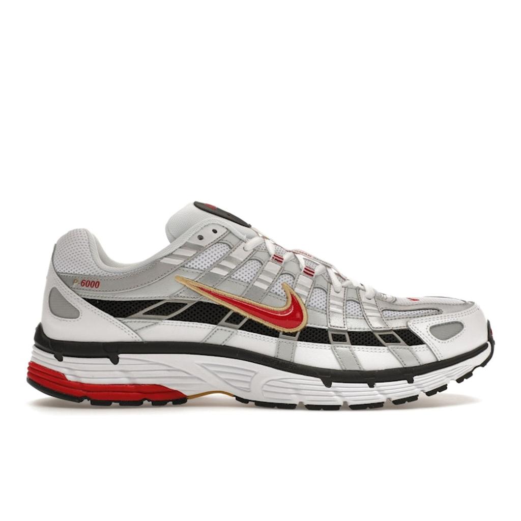Nike P-6000 Platinum Varsity Red Unisex Sneakers White Metallic-Platinum CD6404-102