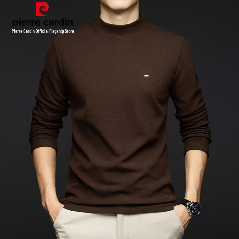 Pierre Cardin Men's Thermal Mock Neck Long Sleeve T-Shirt