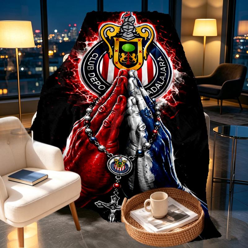 Club Deportivo Guadalajara Print Blanket - Soft & Comfortable, for Bedroom, Travel, Sofa, Home Decoration - Birthday Christmas Gift for Friend