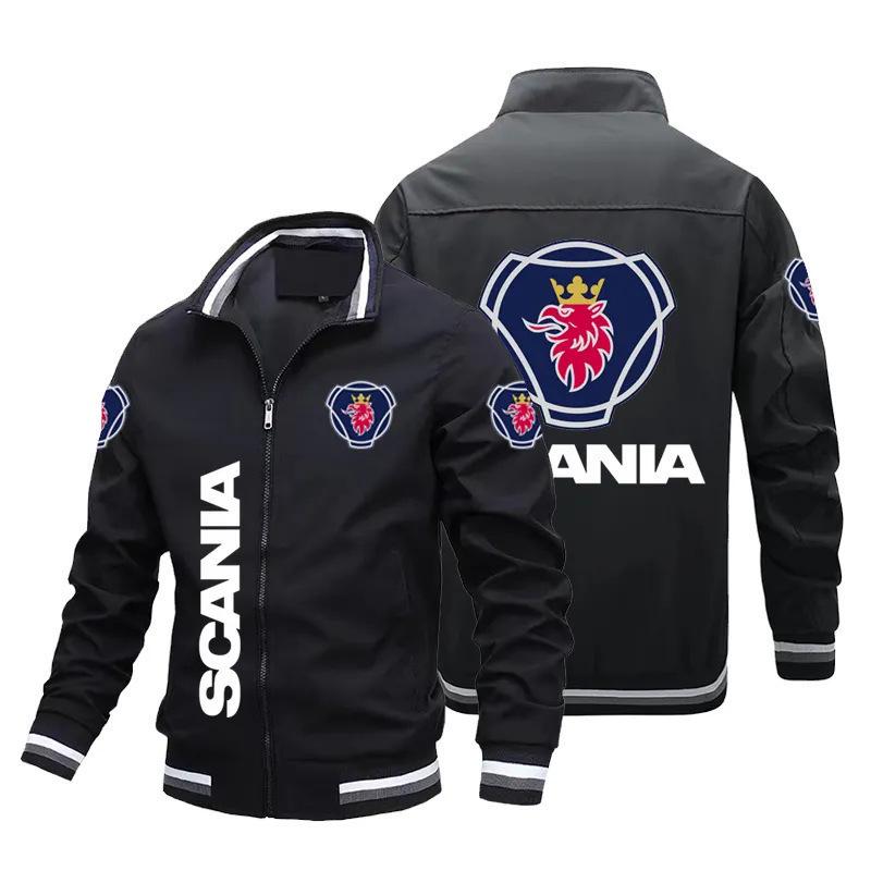 Men's Spring & Autumn Motorcycle/Car Logo Zipper Sports Jacket