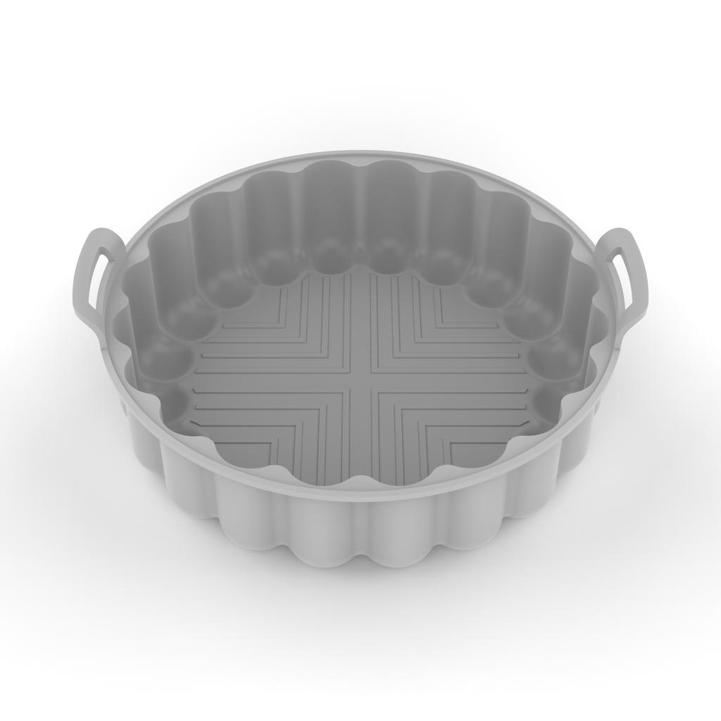 Air Fryer Silicone Round Air Fryer Silicone Pot Reusable Silicone Kitchen Air Fryer Liners Food Safe Non Stick Basket Accessorie