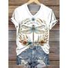 Damen Sommer T-Shirt Blumenmuster Druck Kurzarm T-Shirts Lässige Bedruckte Tops