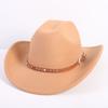 Beliebte europäische und amerikanische Mode OL-Stil einfarbiger Cowboyhut Herren und Damen High-End Zylinder Jazzhut Filzhut