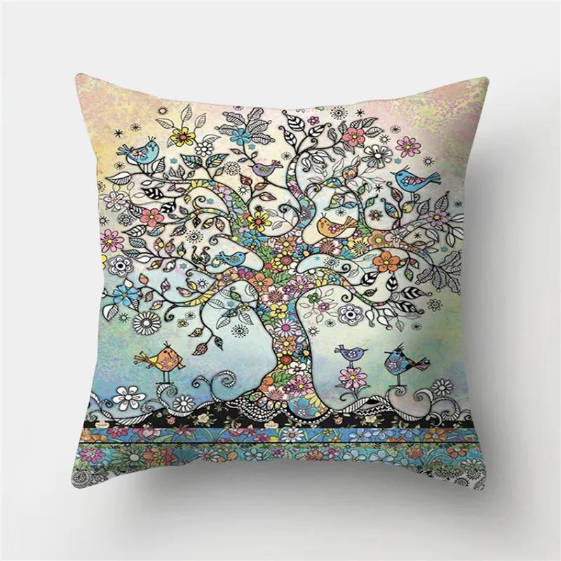 

40/45/50cm Oil Painting Butterfly Cat Animals Design Pillowcase Nordic Home Decorative Pillow Cover Car Sofa Cushion Cover 16x16Inch