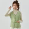 Women's Autumn and Winter Short Liner Vest Casual Warmth Young Practical Pocket Comfortable Women's Vest 8703 Double-sided