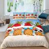 Pineapple Duvet Cover Set Black Gold Pineapple Bedding Set Polka Dot Comforter Cover Boys Girls Luxury Quilt Cover Full Queen