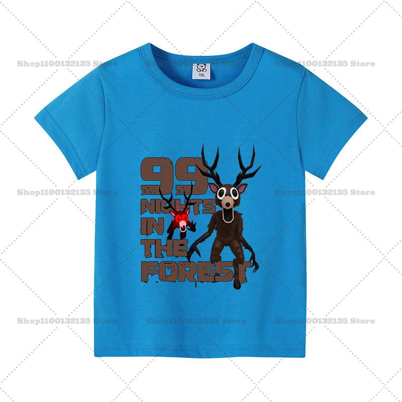 Game 99 Nights in The Forest Boys Girls T-Shirt Printed Cotton Children's Short Sleeve Casual Baby Short Sleeve Top T-Shirt Gift