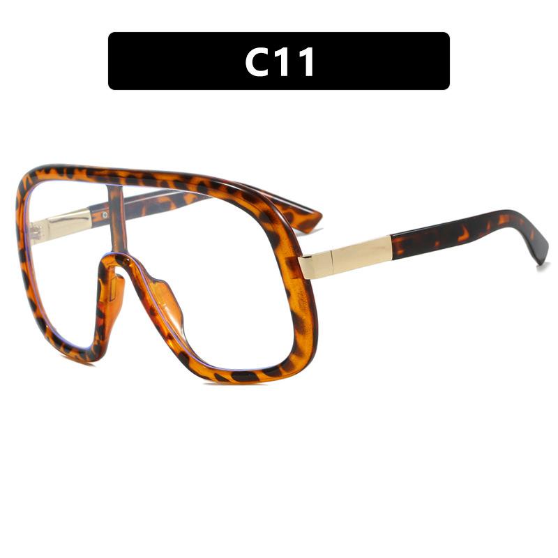 JYL Oversized One-Piece Sunglasses UV400 Unisex Punk Big Frame / 3243