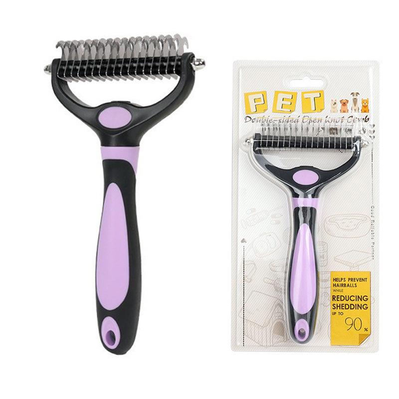 Pet Detangling Comb for Dogs & Cats - Grooming Tool to Remove Loose Hair and Detangle Fur.