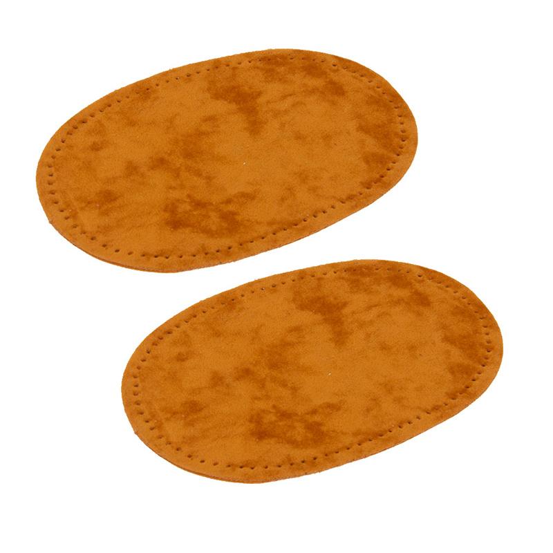 4 pièces Oval Daim Cuir de Vache Coude Genou Patch Velours Thermocollant Patches pour Réparation Pull Vêtement Sac Jean Vêtement Accessoires de Couture