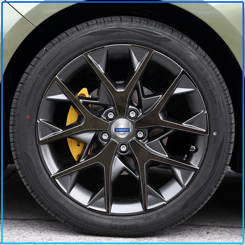 4pcs Car Wheel Center Hub Cap Stickers Rim Cover Emblem Decal For Volvo XC90 XC60 XC70 XC40 V90 V60 V40 C70 C30 S80