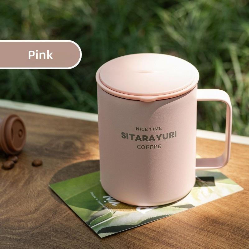 Przenośny kubek termiczny ze stali nierdzewnej, termos próżniowy, kubek na zimne i gorące napoje z uchwytem, kubek samochodowy, termiczny kubek podróżny, kubek izolowany na kawę