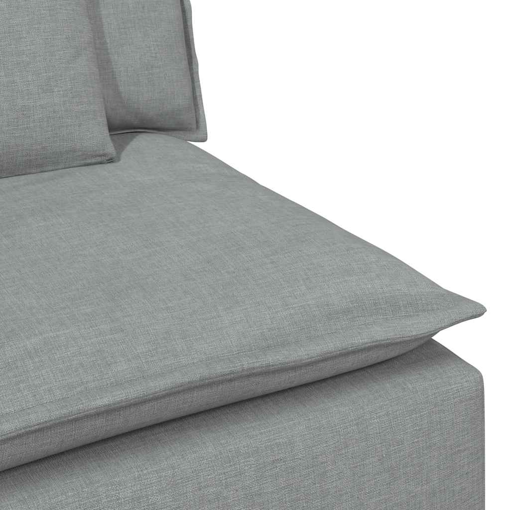 Modular Sofa with Cushions Light Grey