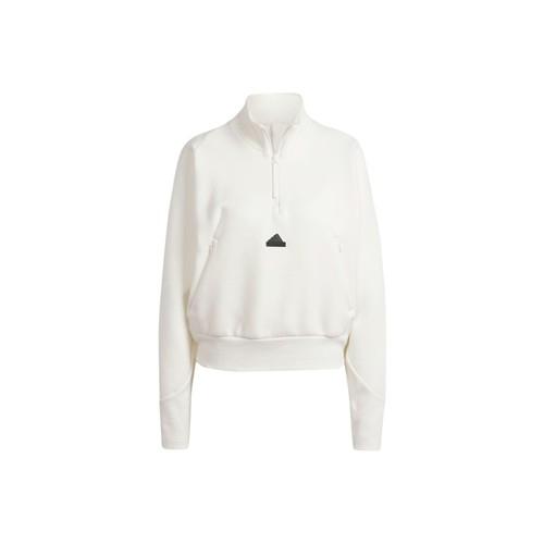 

adidas half-zip sports casual pullover jacket for women, Han Yu white M белый