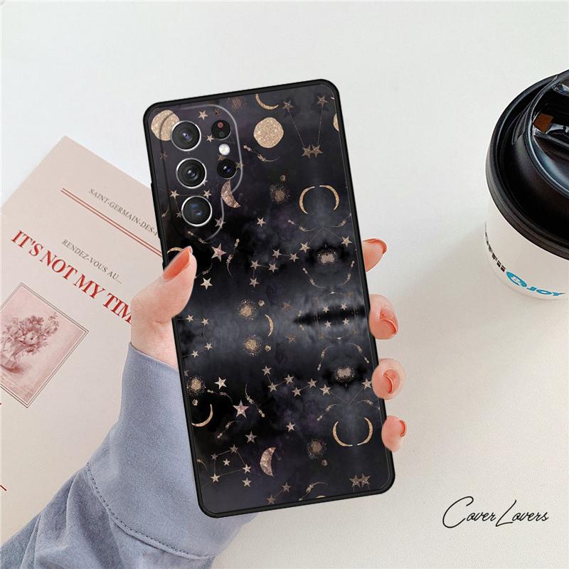 Sun And Moon Star phone case For Samsung Galaxy S24 S25 S23 S22 Ultra Note 10 20 Plus S20 S21 FE Cover