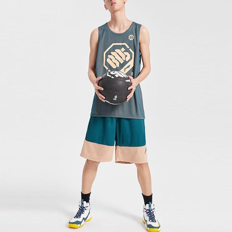 LiNing Knitted Sports Basketball Casual Shorts Men Bottoms Blue Gray Brown AAPQ007-8