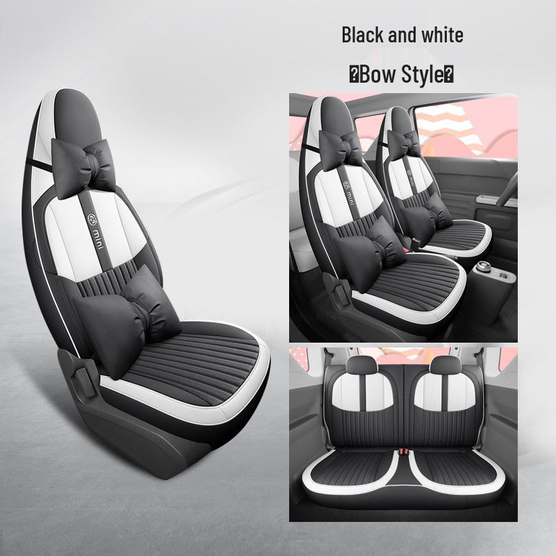 Panda Mini Universal Leather Car Seat Cushion - New Model, All-Season