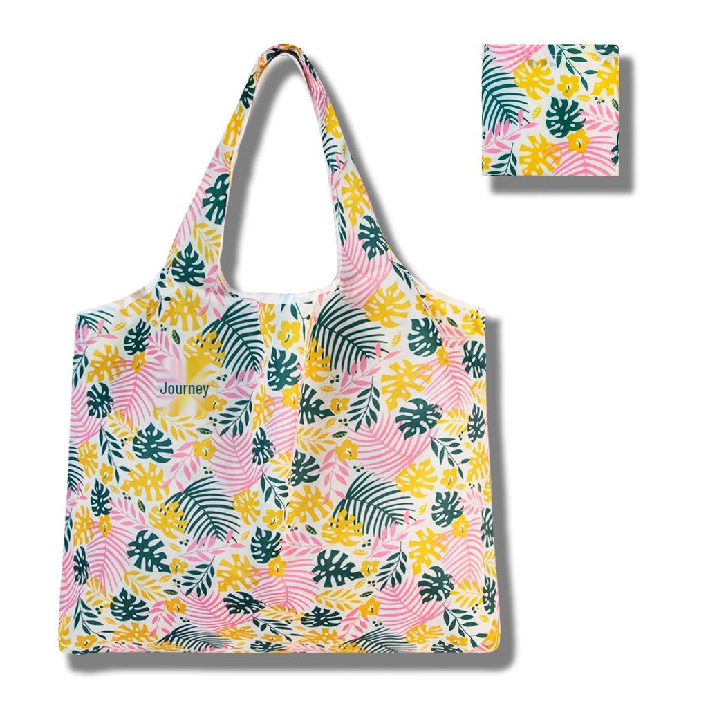 Eco-Friendly Large Capacity Foldable Tote Bag - Creative, Portable, Printed, and In Stock