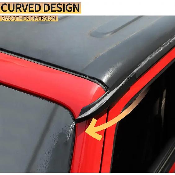 ABS Auto Hardtop Regenrinnenableiter Tropfschienenverlängerungen Dachwasserschutz Ableitkanal Schutz für Jeep Wrangler JK 07-17