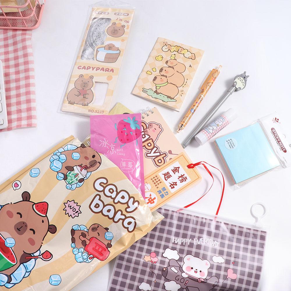 Metric Ruler Cartoon Eraser Stationery Multifunctional Capybara Gift Pack  Measuring Tool