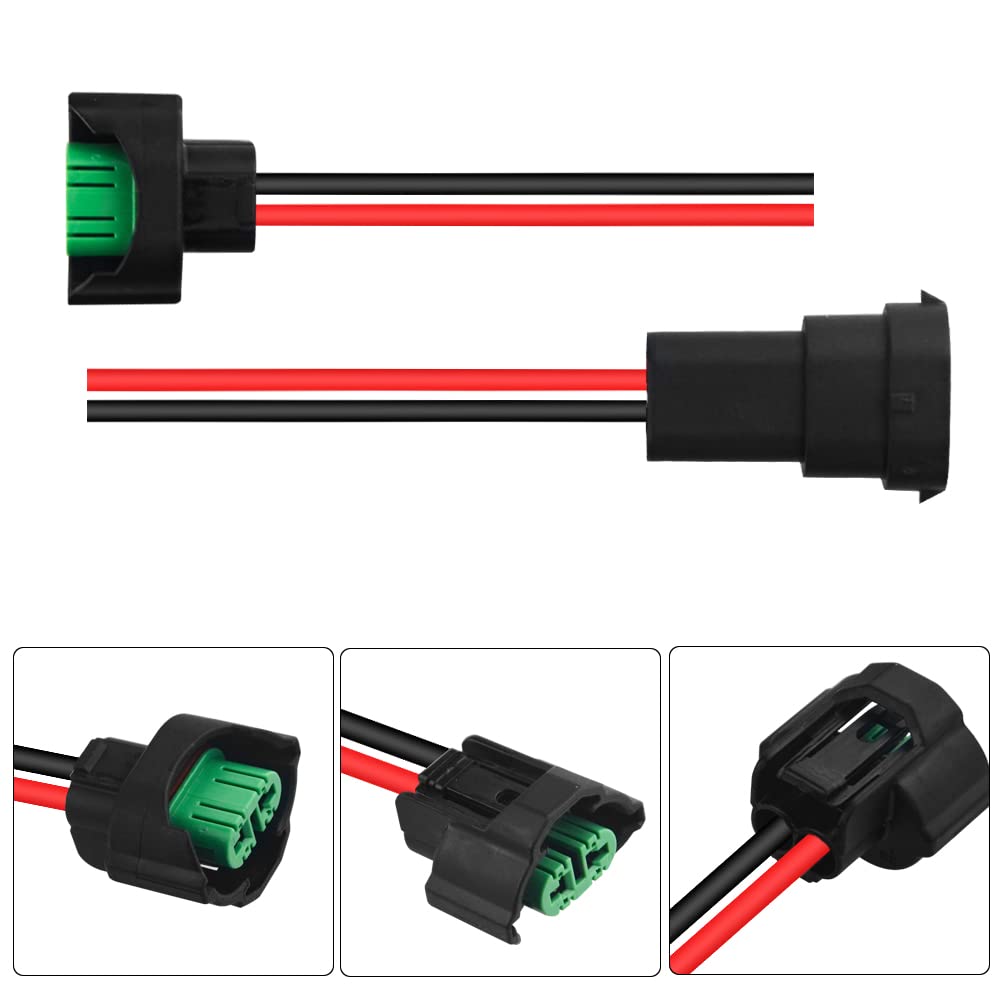 WMYCONGCONG 2pcs H11 / H8 Male Female Connector Wiring Harness