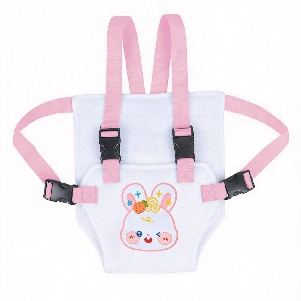 Portable Cartoon Dining Chair Strap Breathable With Mesh Design Feeding Harness Lightweight Easy To Carry Safety Seat Strap